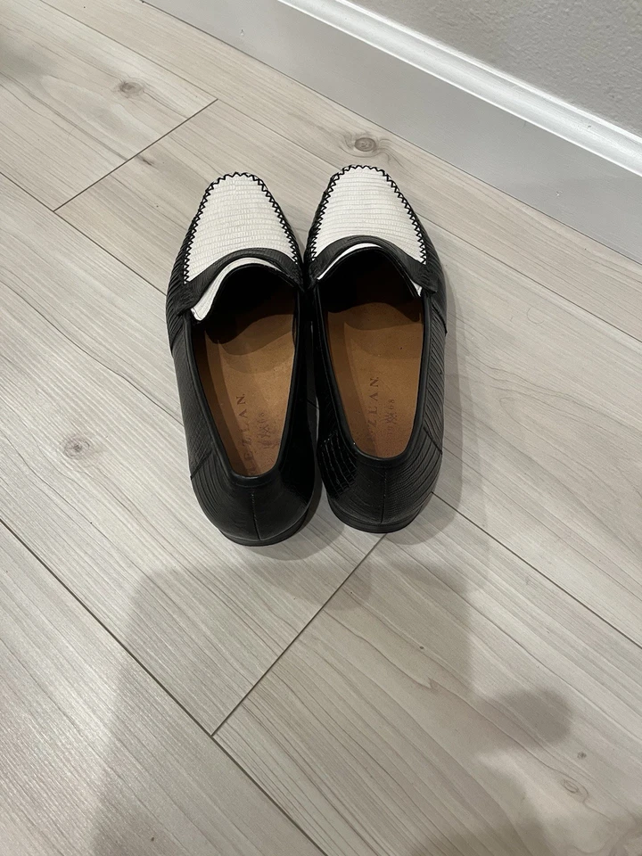 Preciosos Zapatos Mocasines Mezlan Lagarto Blanco y Negro Talla 8.5 Foto 3 de 4