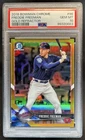 2018 Bowman Chrome Freddie Freeman Gold Refractor #/50 Braves PSA 10