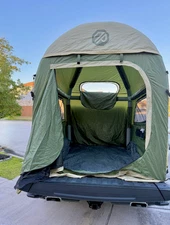 Inflatable Truck Bed Tent 5.5-6.5FT with Awning, Includes Air Pump for Quick 30