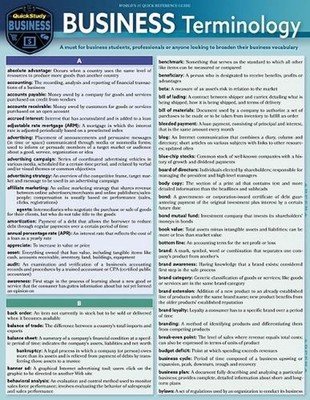 Business Terminology: A Quickstudy Laminated Reference Guide by Jason Scerbo Pap