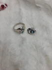 Sterling Silver Ring And Tie Pin With Turquoise.  Vintage 90s