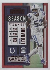 2020 Panini Contenders Season Ticket FOTL Red Zone Shaquille Leonard Darius ni4