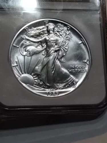 1989 AMERICAN SILVER EAGLE .999 FINE SILVER MS 69 NGC MINT STATE 69 1 TROY OUNCE