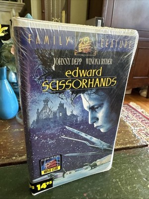 Edward Scissorhands VHS, 1991 Johnny Depp Factory Sealed Watermarks Clamshell
