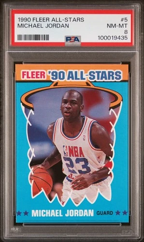 1990 FLEER ALL-STARS #5 MICHAEL JORDAN PSA 8