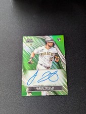 2024 Topps Chrome Black Jared Triolo Green Auto /99 Pirates
