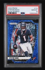 Stefon Diggs 2024 Panini Mosaic - Blue Sparkle /96 SSP Prizm PSA 10 Pop 1