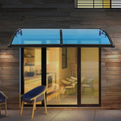 Front Door Awning Canopy Weatherproof Aluminum Arched Rain Shelter For Patio