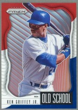 KEN GRIFFEY JR 2021 Panini Prizm Old School RED WHITE & BLUE Prizm #OS-2