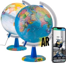 EXERZ 20cm Illuminated Globe AR (App) Interactive World Globe iOS