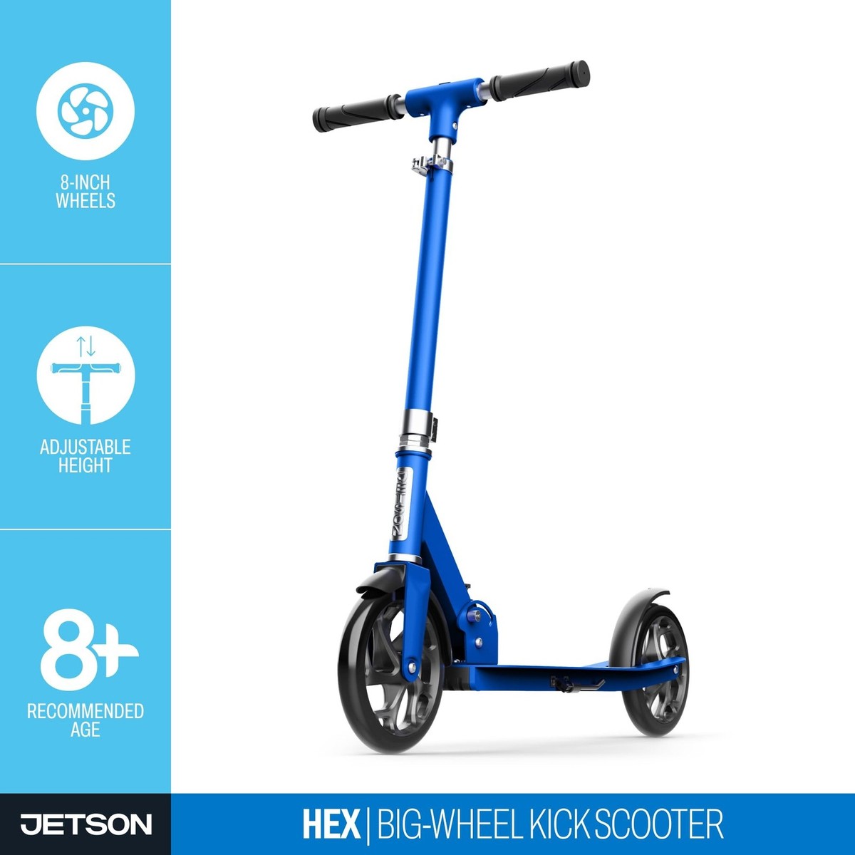 Jetson Jupiter Jumbo 2-Wheel Kick Scooter, Sturdy Wide Deck