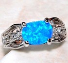 Australian Opal Inlay 925 Solid Sterling Silver Ring Sz 6 GA3-4 — photo 1