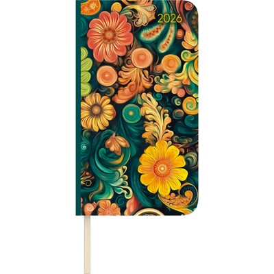 Lady Journal Slim Paisley 2026 - Taschen-Kalender 9x15,6 cm - Weekly - 128...
