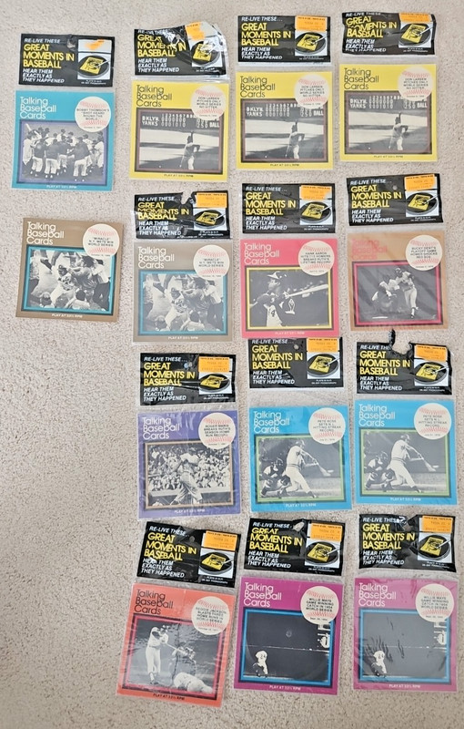 1979 CMC Talking Baseball Cards Lot 14 Mets Aaron Rose Thompson Maris Mays Reggi