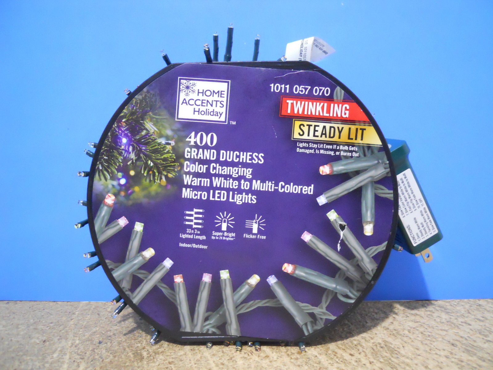 400 Ct Grand Duchess Color Changing Warm White to Multi-Colored Twinkling Lights