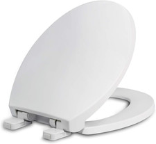 round Toilet Seat with Lid, Slow Close Seat and Cover, Including Two Sets of Par