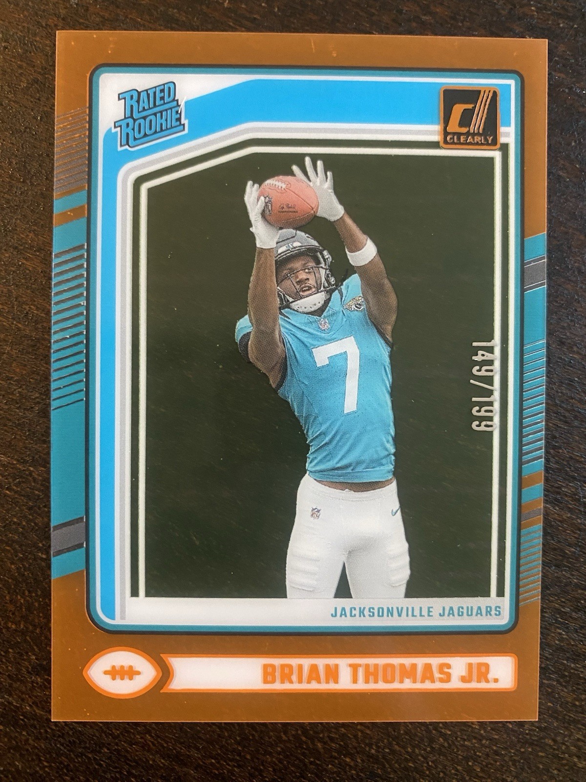 2024 Panini Clearly Donruss - Rated Rookie Brian Thomas Jr. #64 Orange /199 (RC)