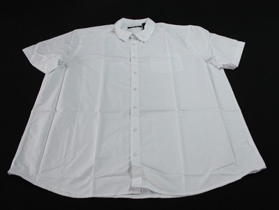 Bigdude Men's Oxford Short Sleeve Button Up Shirt AP2 White Size: 2XL NWT
