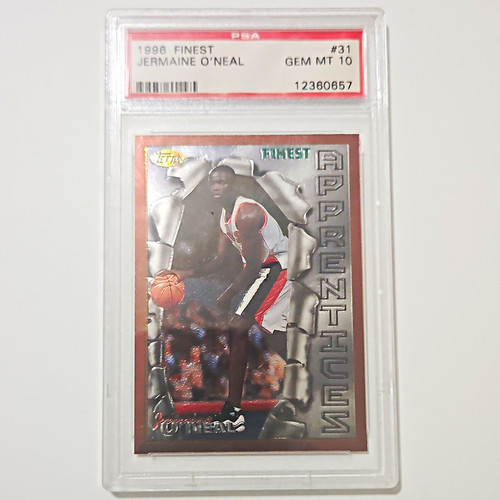 Topps 1996 Finest Jermaine O'Neal Apprentice Rookie #31 PSA 10 Trail Blazers
