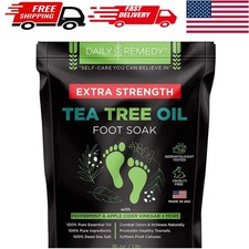 All-Natural Tea Tree Oil Foot Soak - Epsom Salt  Apple Cider Vinegar, 16 oz