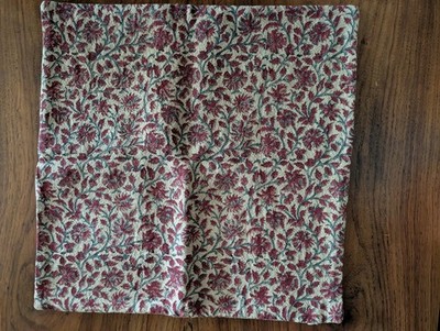 REJUVENATION Dandelion Botanical Print Pillow Cover-Ruby-20'' Sq-OPEN BOX