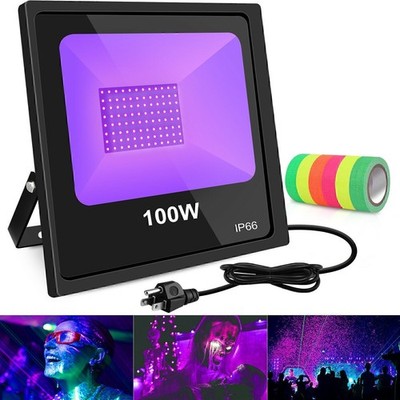 Black Light 100W UV LED Blacklight For Halloween Club Glow in The Dark Party