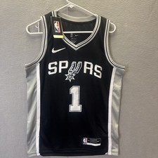 Victor Wembanyama Black Spurs #1 Mens Pick Size Jersey NWT