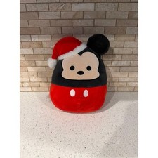 Disney Squishmallow Santa Mickey Mouse Stuffed Animal Plush 8" Christmas