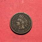 (1) Beautiful Toned Antique 1868 Indian Head Cent/Penny VF-VERY FINE BETTER DATE