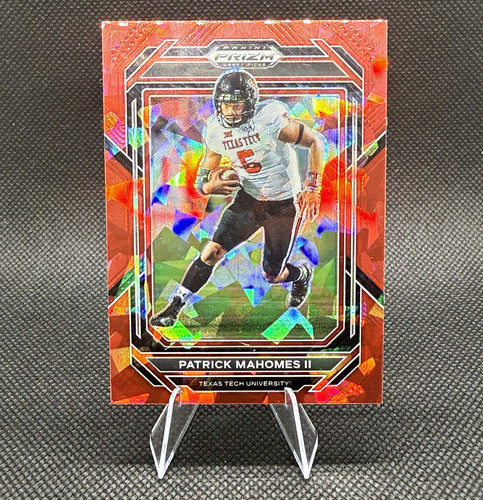 Panini 2023 Prizm Draft Picks Patrick Mahomes II #81 Red Cracked Ice Prizm