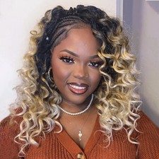 Toyotress Ocean Wave Crochet Hair - 12 Inch 8 Packs Ombre Honey Blonde Ocean Wav