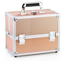 Makeup Organizer Case Portable Train Case Cosmetic Box 3 Trays Cosmetic Travel