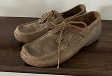 Twisted X Driving Moccasin Womens 7.5 M Brown Lace Up Boat Bomber Shoe