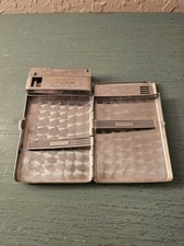 Antique New/Old Stock 1940's Atom Terra Japan Chrome Cigarette Case W/Built...