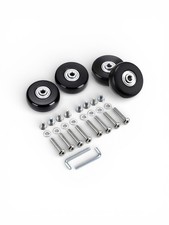 50mm x 18mm Set of 4 Luggage Suitcase Replacement Wheels Rubber Swivel