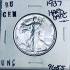 1937 BU GEM LIBERTY WALKING SILVER HALF UNC MS+++ U.S. MINT RARE COIN 9685