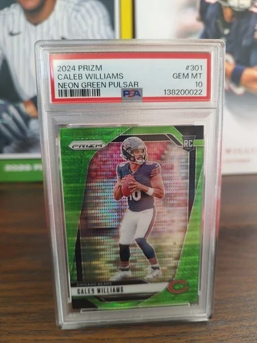 2024 Prizm - Caleb Williams - Green Pulsar RC - PSA 10