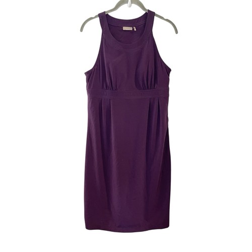 Athleta Voyager Day Dress Purple Side Zip Athleisure Sleeveless Women's Size 8