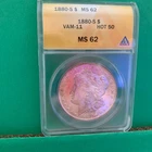 1880-S MS62 VAM-11  Morgan Silver Dollar HOT 50 - Free Shipping in USA