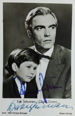 Oliver Grimm & Erik Schuman Autogramm, Kinderstar, Rüdel Karte
