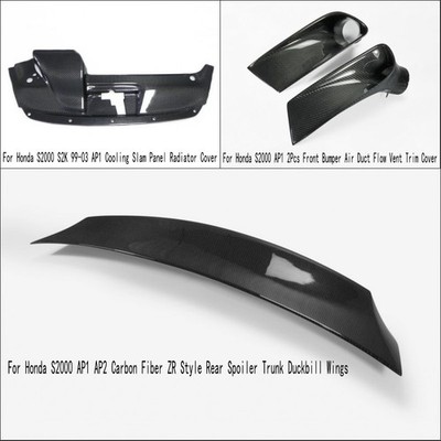 For Honda S2000 Rear Spoiler/Front Bumper Air Ducts/Cooling Slam Panel Carbon
