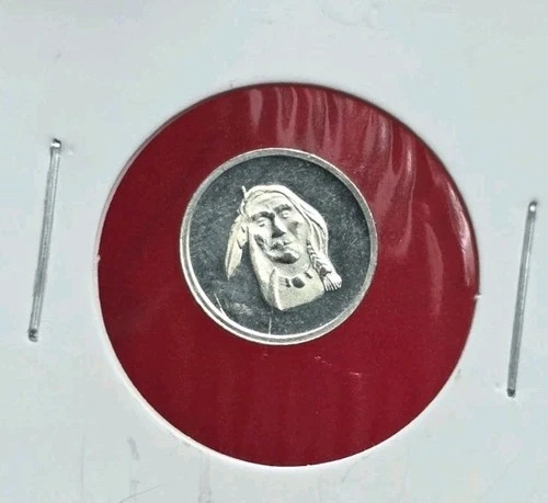 Indian Chief Head - 1 Gram .999 Fine Pure Silver Bullion Mini Round Coin Bar