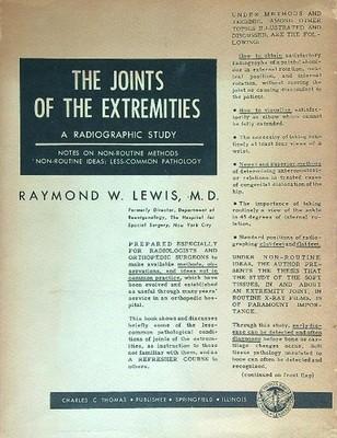 DIE GELENKE DER EXTREMITÄTEN: EINE RÖNTGENSTUDIE LEWIS RAYMOND