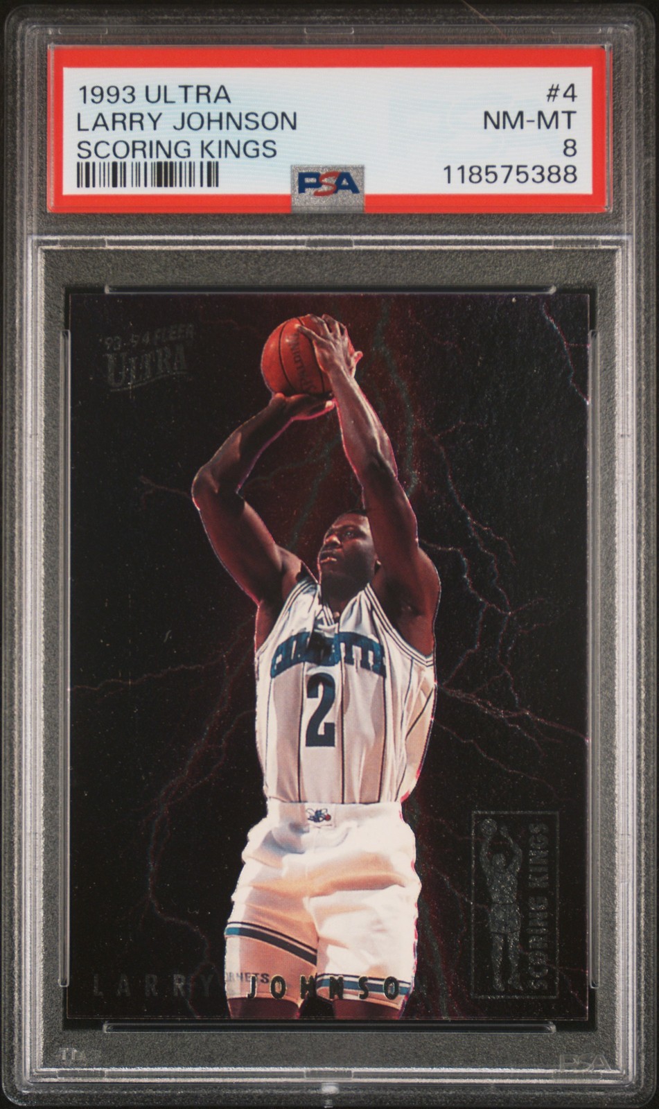 1993 ULTRA SCORING KINGS #4 LARRY JOHNSON PSA 8