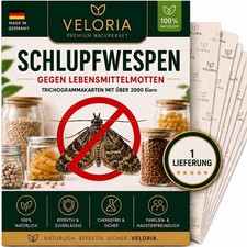 Schlupfwespen gegen Lebensmittelmotten Chemiefrei VELORIA x1 Lieferungen