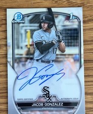 2023 Bowman Draft Chrome Prospect 1st Jacob Gonzalez #CDA-JGO Auto White Sox MLB