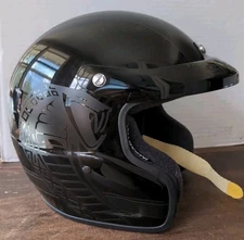 Impact Racing Helmet Shelby GT500KR Large Black Race Helmet. Shelby Cobra Decal