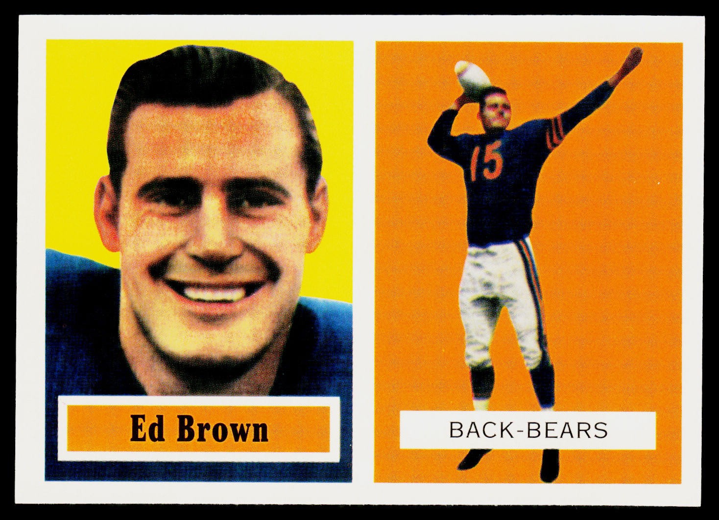 Ed Brown, 1994 Topps Archives 1957, #43, Chicago Bears,