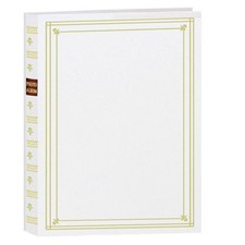 Pioneer Photo Album Post Bound, Clear Pocket Photo Album with Solid Assorted Col