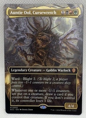 Auntie Ool Cursewretch Borderless 2 Commander: Lorwyn Eclipsed Borderless M N...